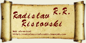Radislav Ristovski vizit kartica